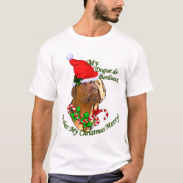 Camiseta Presentes de Natal Dogue de Bordeaux