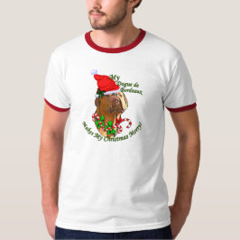 Camiseta Presentes de Natal Dogue de Bordeaux