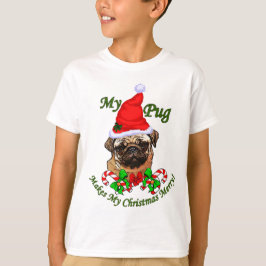 Camiseta Presentes de Natal dos Pug Amantes