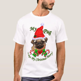 Camiseta Presentes de Natal dos Pug Amantes