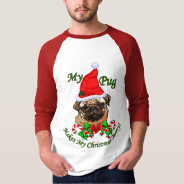 Camiseta Presentes de Natal dos Pug Amantes