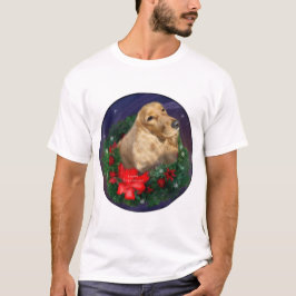 Camiseta Presentes de Natal em Inglês Cocker Spaniel