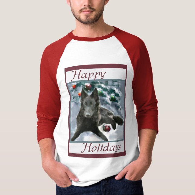 Camiseta Presentes de Natal em Sheepdog Belgas (Frente)