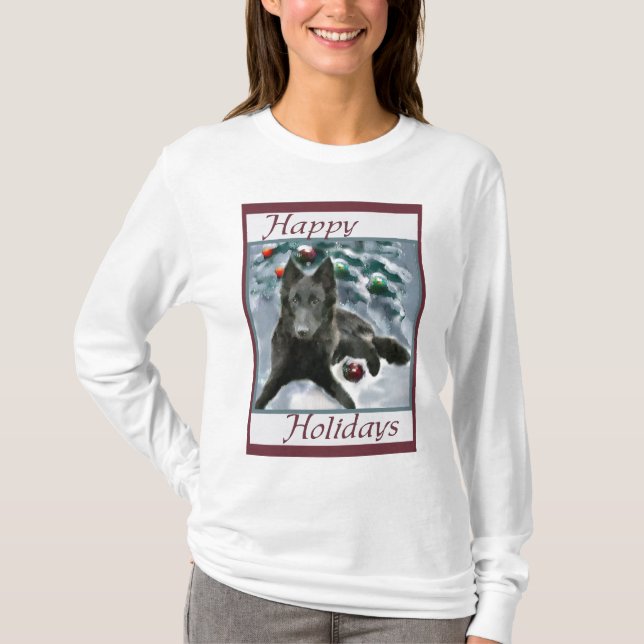 Camiseta Presentes de Natal em Sheepdog Belgas (Frente)