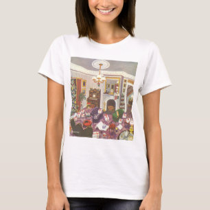 Camiseta Presentes de Natal embrulhados na Sala de Estar Vi