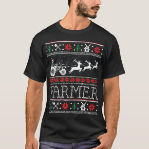 Camiseta Presentes de Natal Feios Farmer Trators