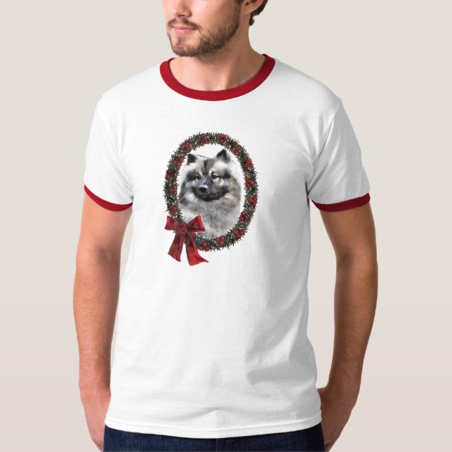 Camiseta Presentes de Natal Keeshond (Frente)