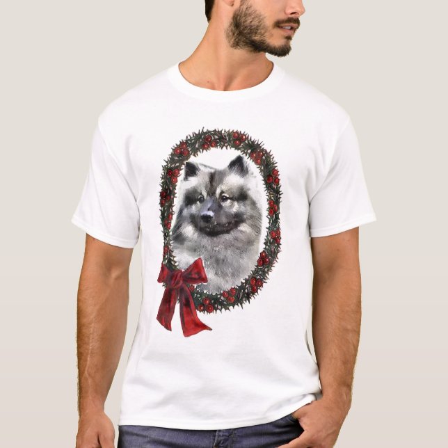 Camiseta Presentes de Natal Keeshond (Frente)