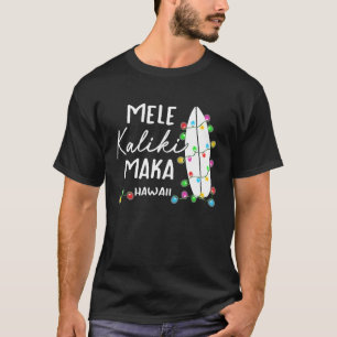 Camiseta Presentes de Natal no Havaí Mele Kalikimaka Surfbo