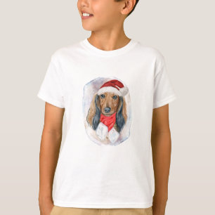 Camiseta Presentes de Natal para amantes de cães Dachshund