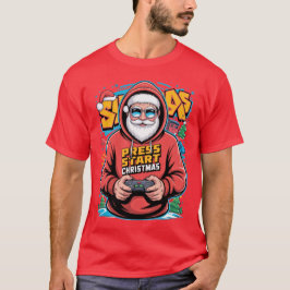 Camiseta Presentes de Natal para Amantes de Consoles de Jog