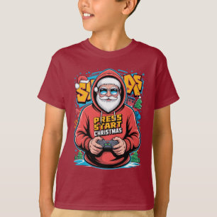 Camiseta Presentes de Natal para Amantes de Consoles de Jog