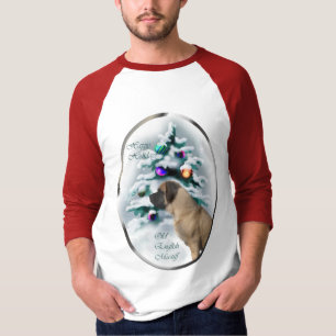 Camiseta Presentes de Natal para Mastiff Inglês Antigo