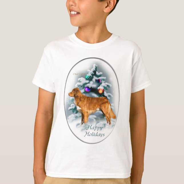 Camiseta Presentes de Natal para o Retriever Duck Tolling d (Frente)