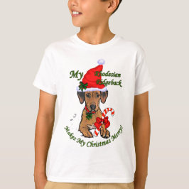 Camiseta Presentes de Natal Ridgeback da Rodésia