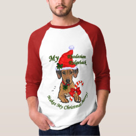 Camiseta Presentes de Natal Ridgeback da Rodésia