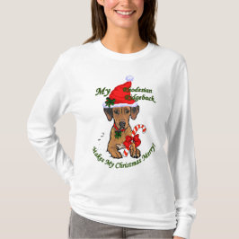 Camiseta Presentes de Natal Ridgeback da Rodésia
