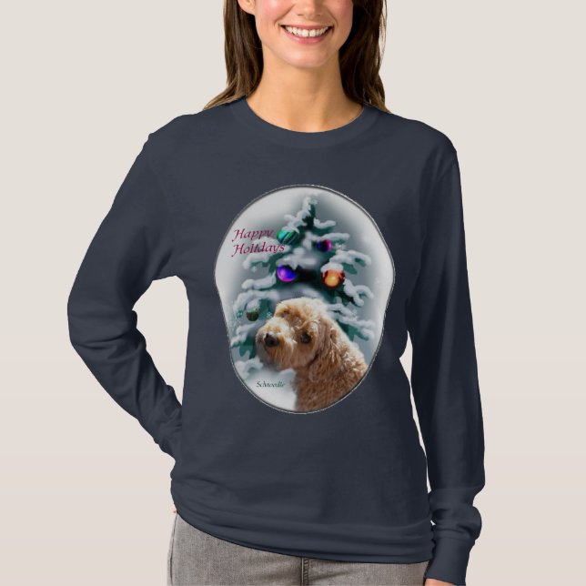 Camiseta Presentes de Natal Schnoodle (Frente)