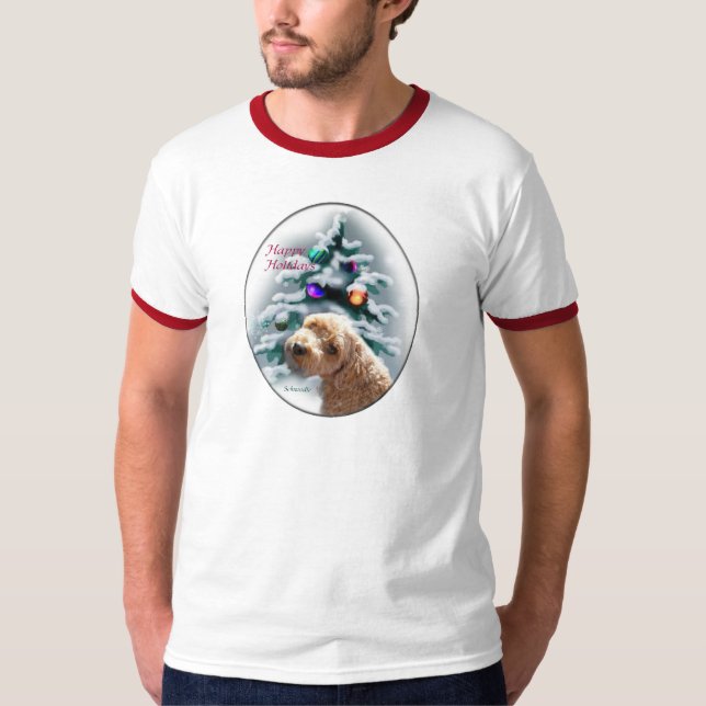 Camiseta Presentes de Natal Schnoodle (Frente)