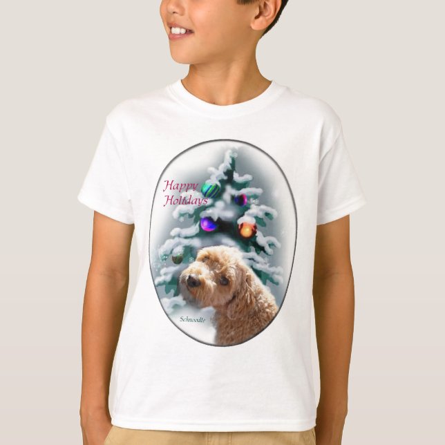 Camiseta Presentes de Natal Schnoodle (Frente)