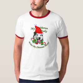 Camiseta Presentes de Natal Siberianos Husky