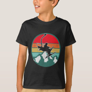 Camiseta Presentes de Neve de Esqui Vintage Retro para Esqu