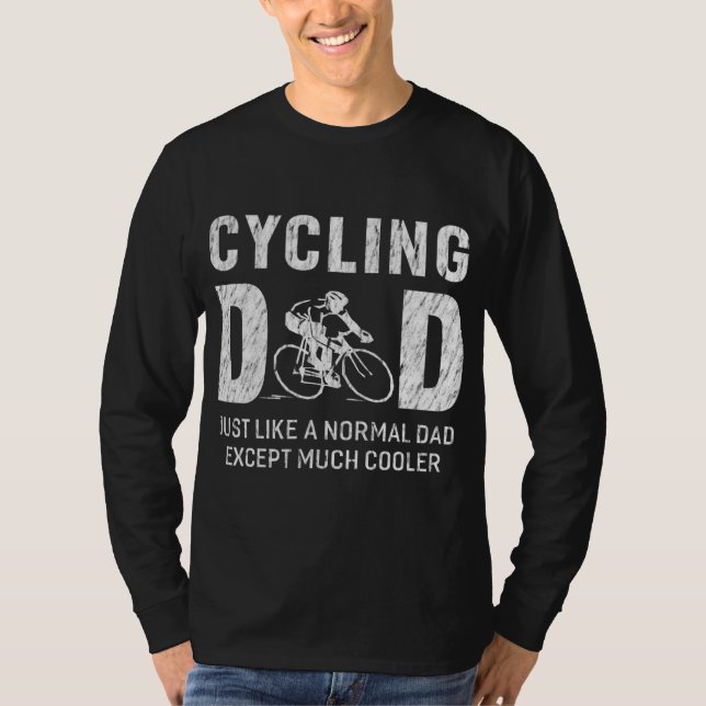 Camiseta Presentes De Pai De Ciclo Para Homens De Bicicleta (Frente)