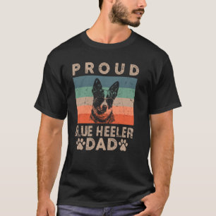 Camiseta Presentes de Pai de Heeler Azul Orgulhento para Ho