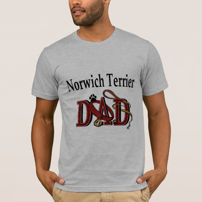 Camiseta Presentes de Pai Norwich Terrier (Frente)