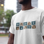 Camiseta Presentes de Pai Verde e Foto para Pais de Colagem<br><div class="desc">Uma foto moderna de pais de colagem é um presente personalizado que combina múltiplas fotos de uma figura paterna ou paterna de forma criativa e na moda. Ele envolve selecionar várias imagens significativas e organizá-las em um formato de colagem, frequentemente com designs sobrepostos ou semelhantes a grade. As fotos podem...</div>