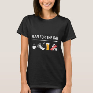 Camiseta Presentes de Paraquedismo para Homens Mulheres Caf