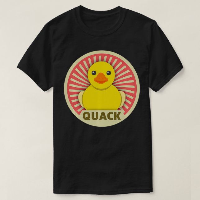 Camiseta Presentes De Pedra Quack Ducky Retro & Vintage (Frente do Design)