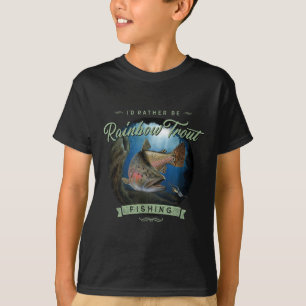 Camiseta Presentes de Pesca de Truta Arco-Íris com Estilo V