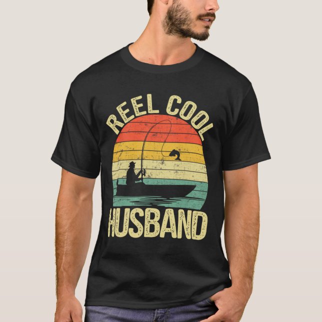 Camiseta Presentes de pesca para marido muito fixe no Dia d (Frente)