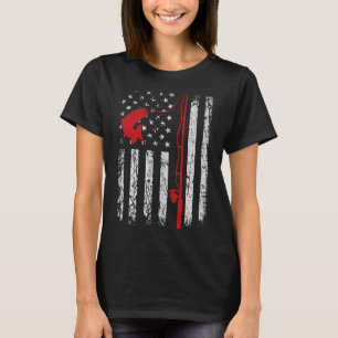 Camiseta Presentes de pesca patrióticos de bacalhau da pesc