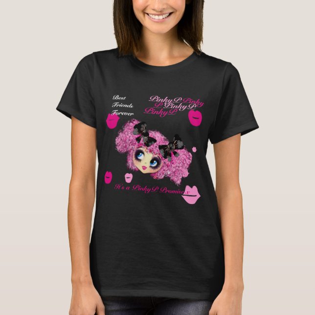 Camiseta Presentes de Promessa Pinky para BFF com PinkyP Ka (Frente)