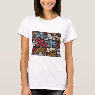 Camiseta Presentes de Quebra-cabeça-Impressão de-zebra-zebr