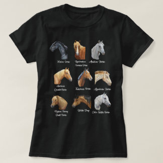 Camiseta Presentes de raças de cavalos para passeios a cava