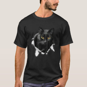 Camiseta Presentes De Roupa De Gato Preto Para Lover De Gat