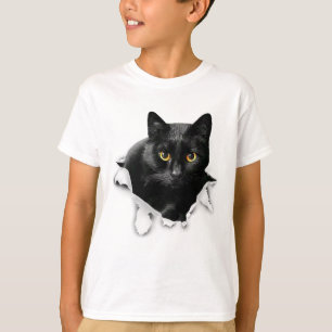 Camiseta Presentes De Roupa De Gato Preto Para O Lover De G