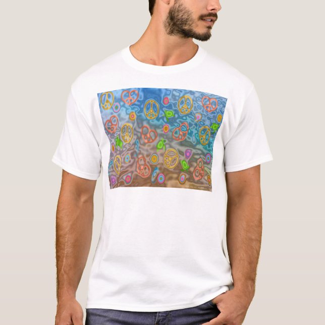 Camiseta Presentes de Roupa de vida no oceano Pacífico retr (Frente)