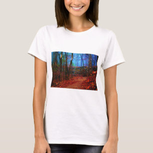 Camiseta Presentes de Roupas de Pintura a Óleo da Floresta