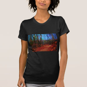 Camiseta Presentes de Roupas de Pintura a Óleo da Floresta