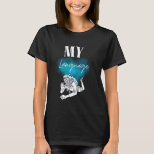Camiseta Presentes de Sinais de Mão de Idioma de Mergulhado