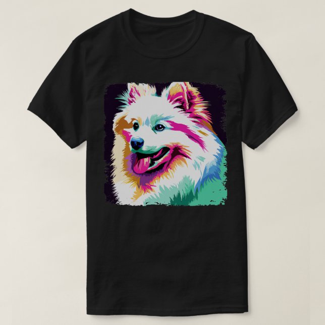 Camiseta Presentes de sobra do Cão de Arte Eskimo Americano (Frente do Design)