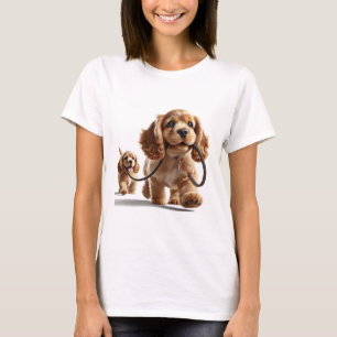 Camiseta Presentes de Sobreloques de Cachorro Caminham