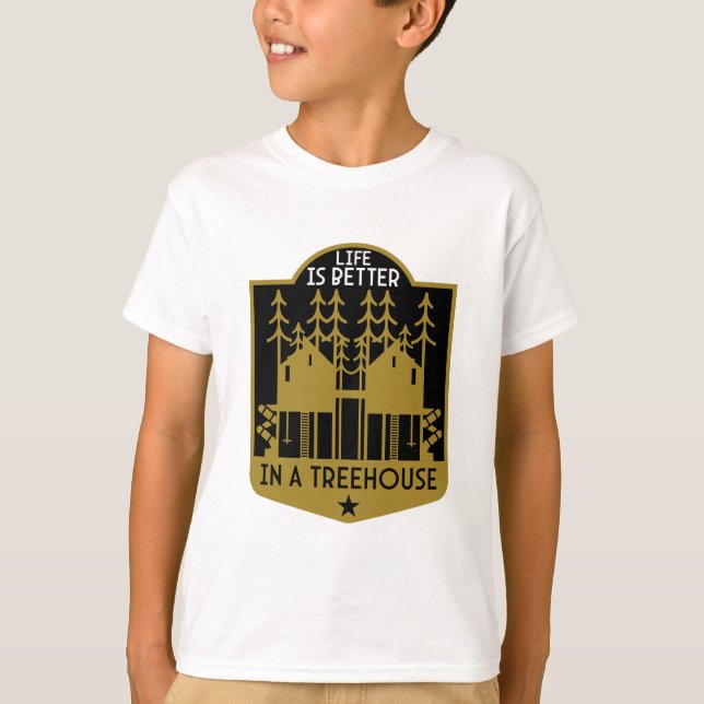 Camiseta Presentes De Treehouse Playhouse E Roupa (Frente)