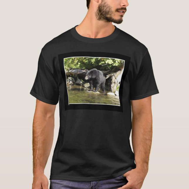 Camiseta Presentes de Urso Negro "Spotting de Salmão" (Frente)
