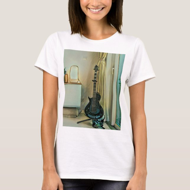 Camiseta Presentes de violão para pai (Frente)