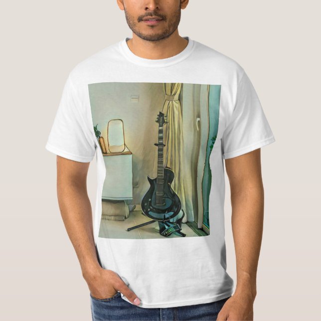 Camiseta Presentes de violão para pai (Frente)